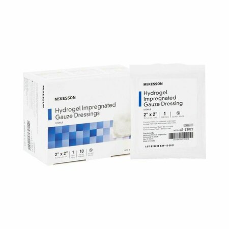 MCKESSON Hydrogel Gauze Dressing, 2 x 2 Inch, 10PK 61-53022